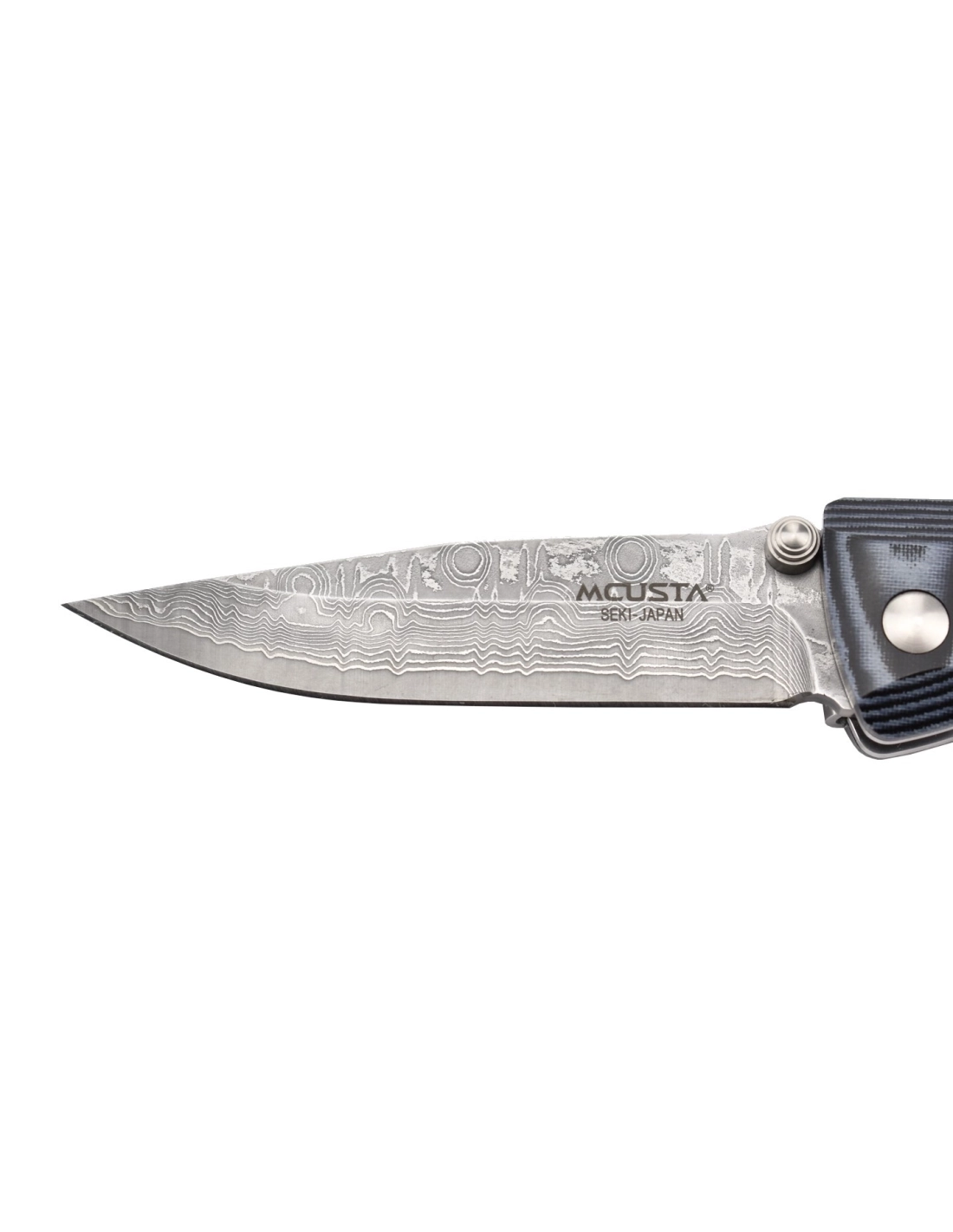 Mcusta Damasc Micarta Blue